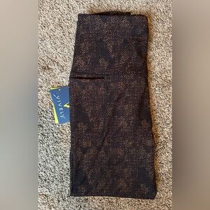 VIVELY brown and black Patterned Leggings women’s size Medium NEW